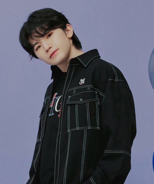 韓國Romantic Crown - [WOOZI Collection] TWO POCKET STITCH SHIRT_BLACK